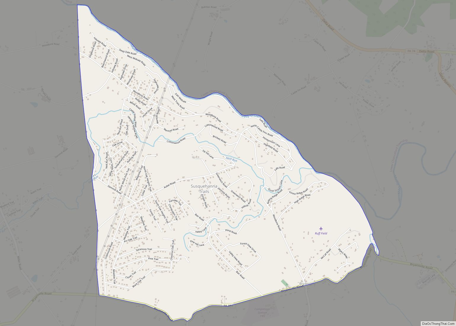 Map of Susquehanna Trails CDP