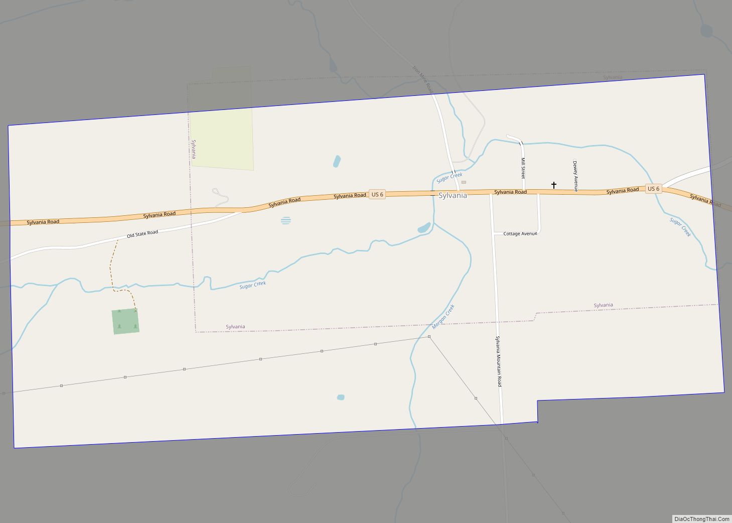 Map of Sylvania borough, Pennsylvania