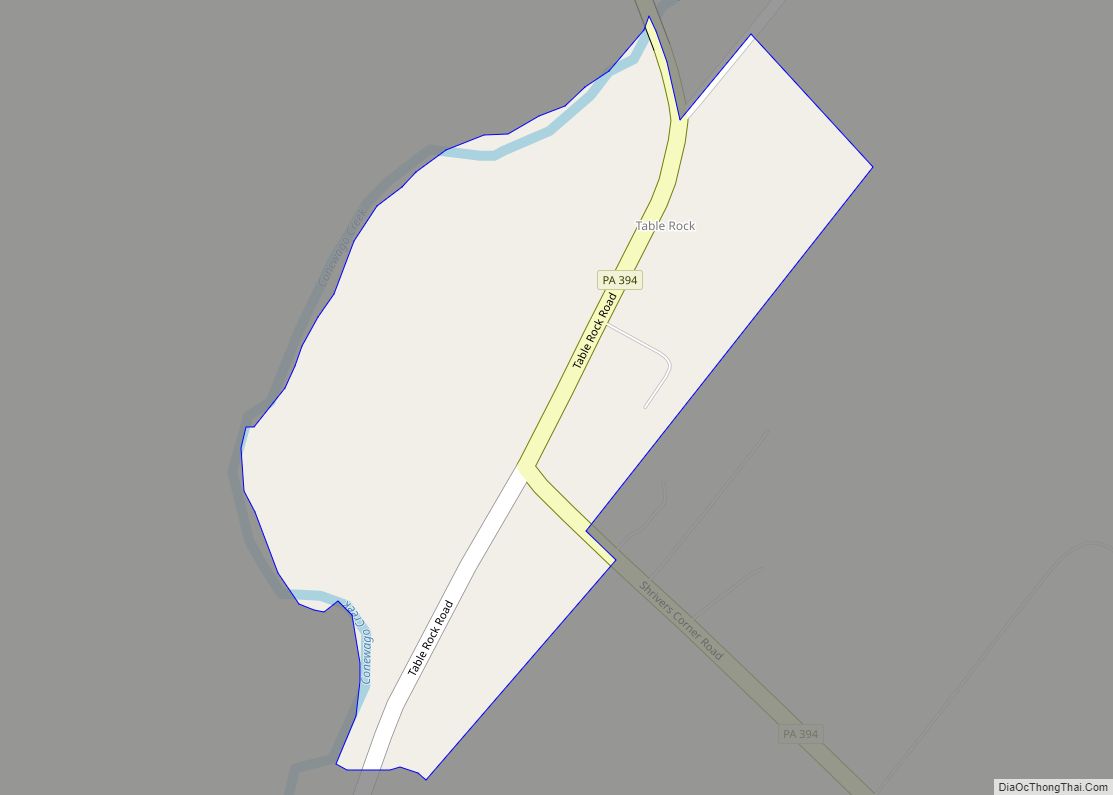 Map of Table Rock CDP, Pennsylvania