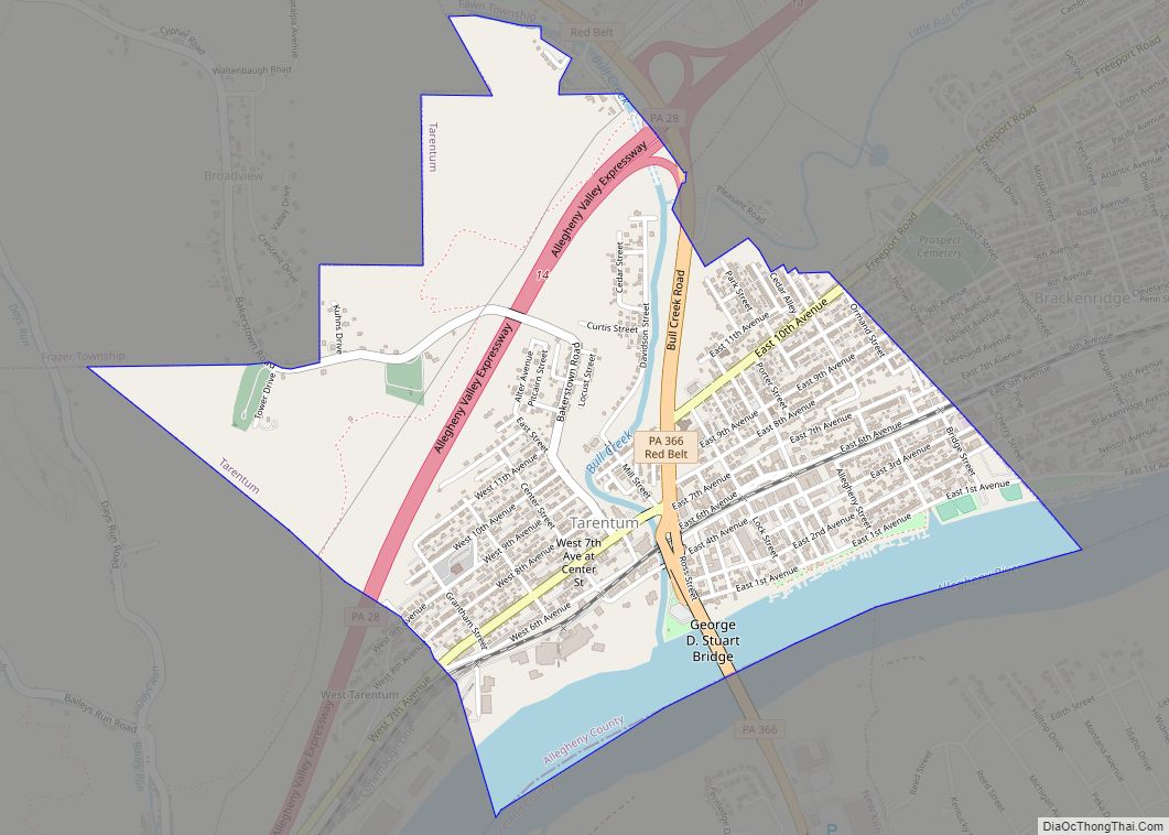 Map of Tarentum borough