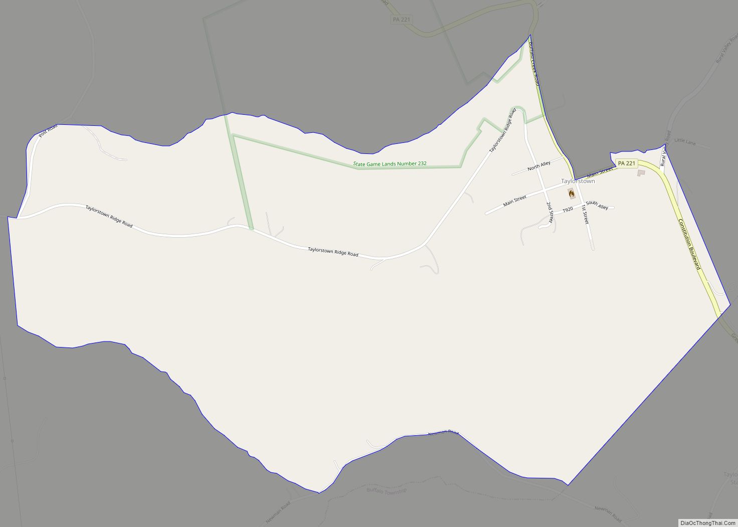 Map of Taylorstown CDP