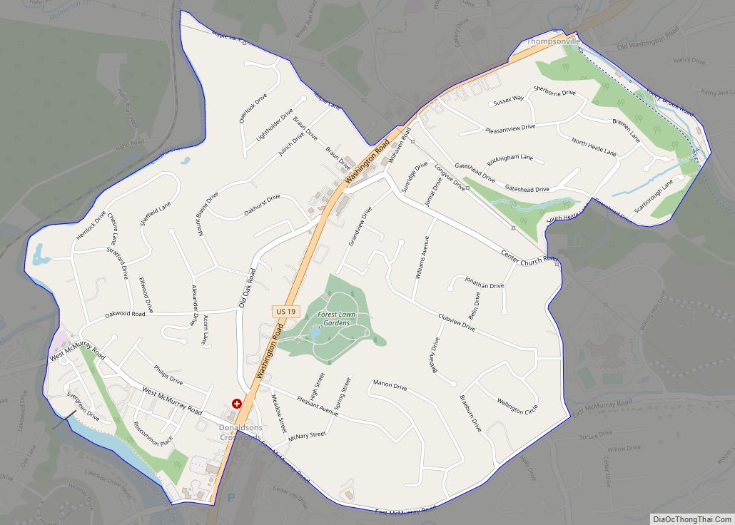 Map of Thompsonville CDP, Pennsylvania