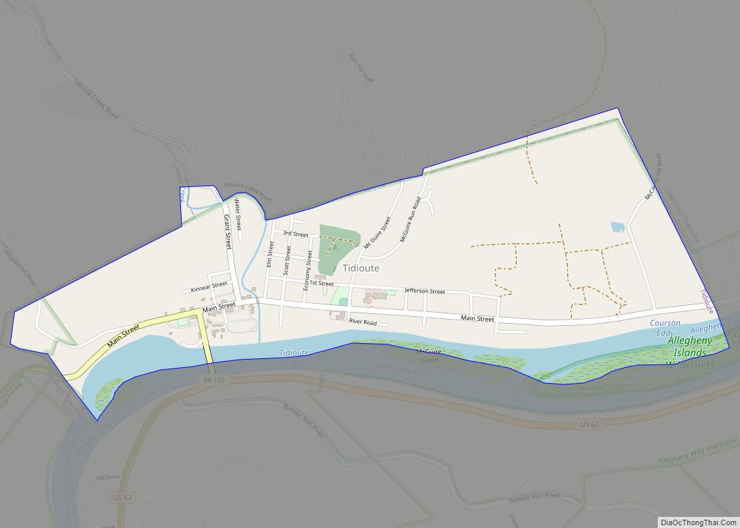 Map of Tidioute borough