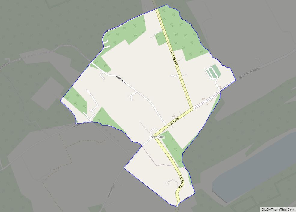 Map of Troxelville CDP