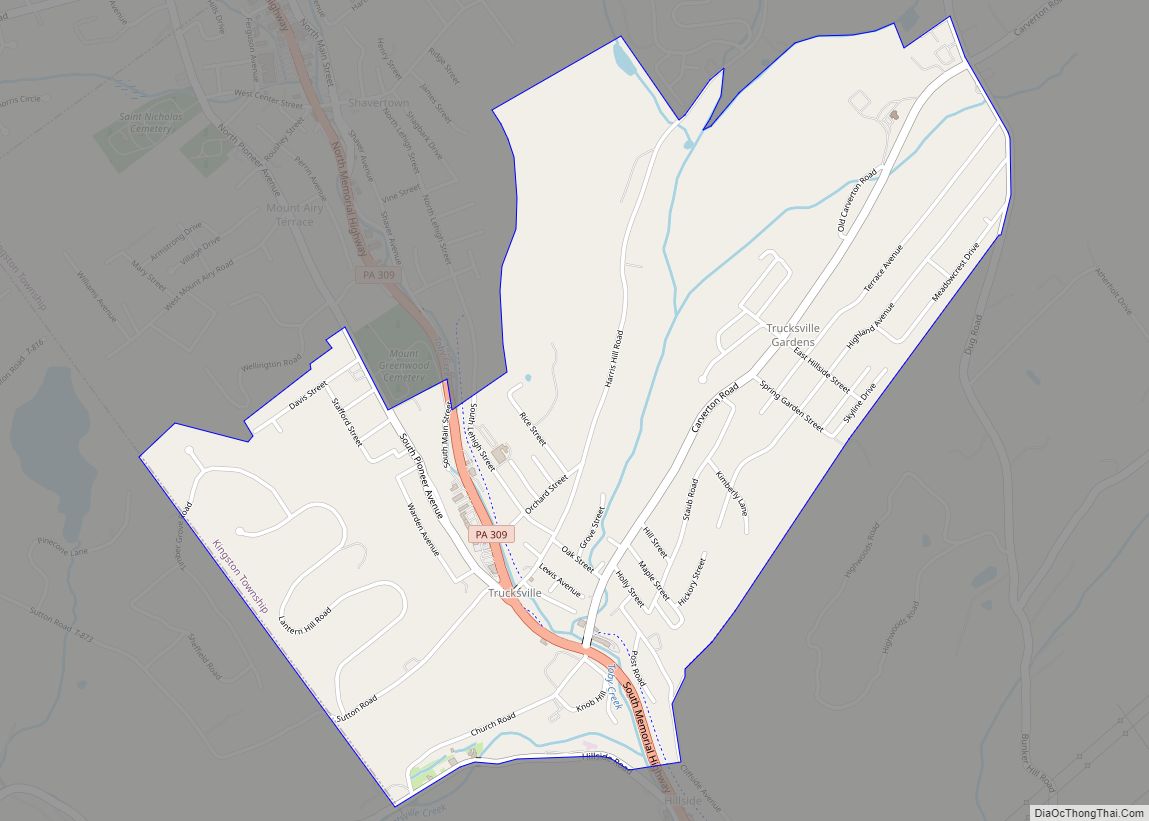 Map of Trucksville CDP