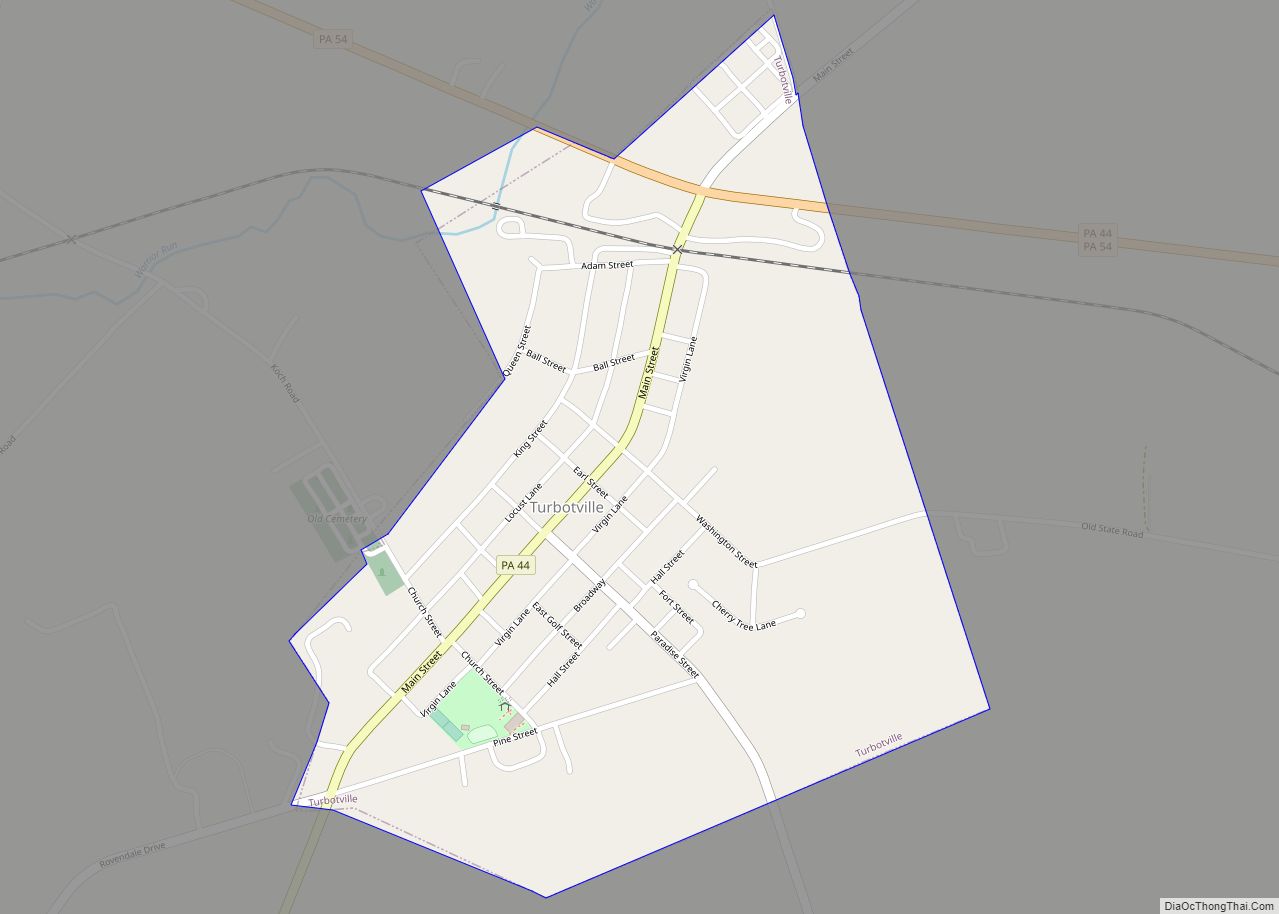 Map of Turbotville borough