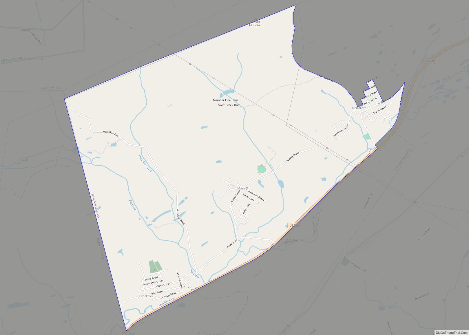 Map of Tuscarora CDP, Pennsylvania