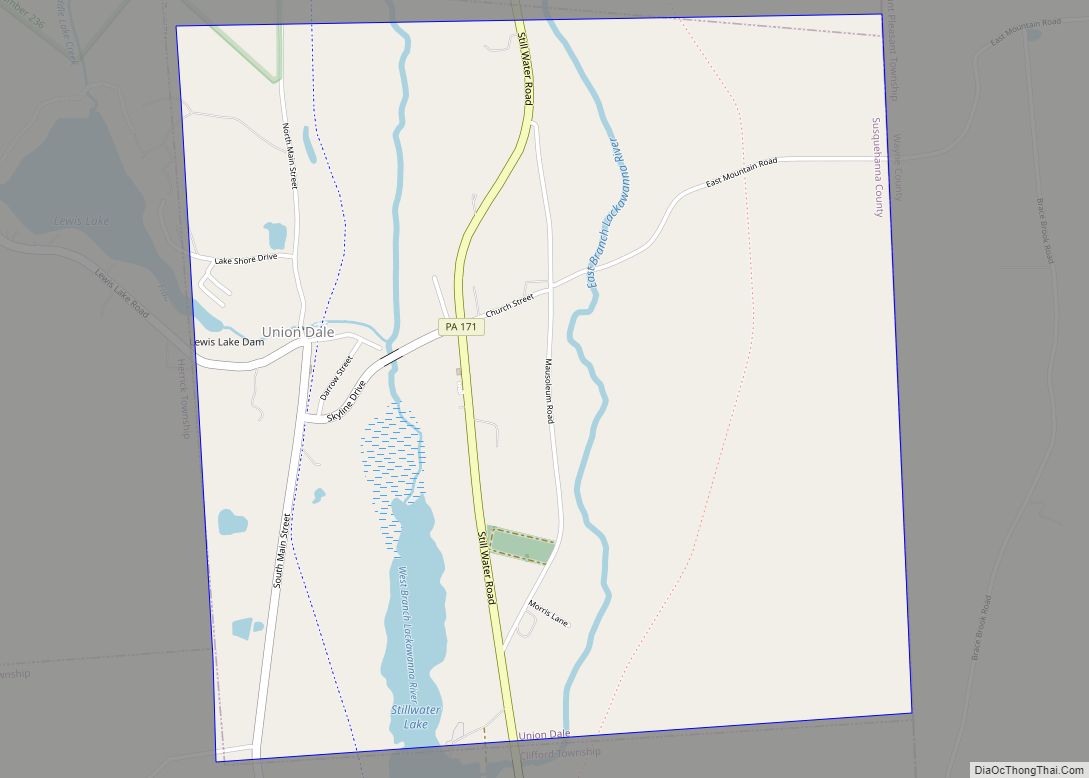 Map of Union Dale borough