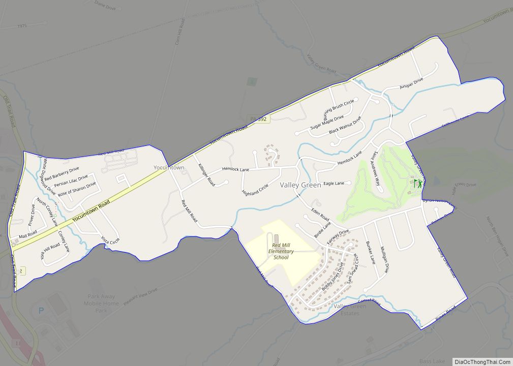 Map of Valley Green CDP