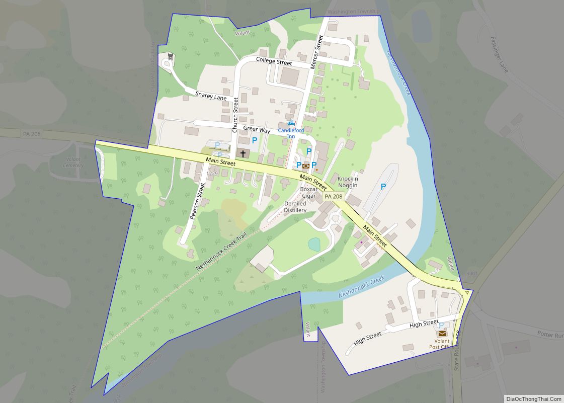 Map of Volant borough