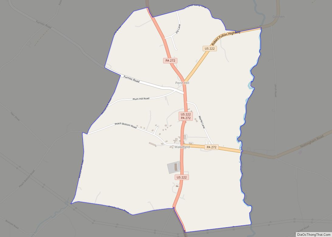 Map of Wakefield CDP, Pennsylvania