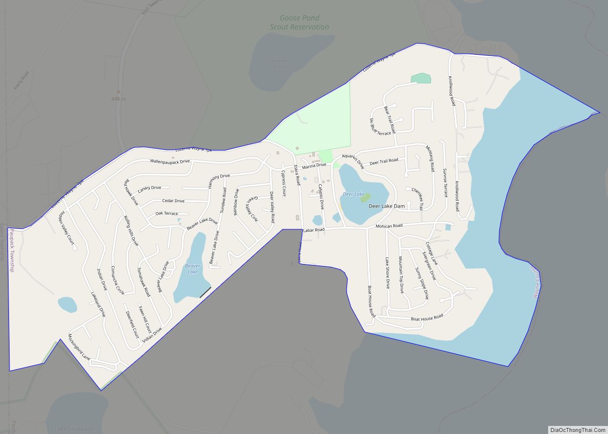 Map of Wallenpaupack Lake Estates CDP