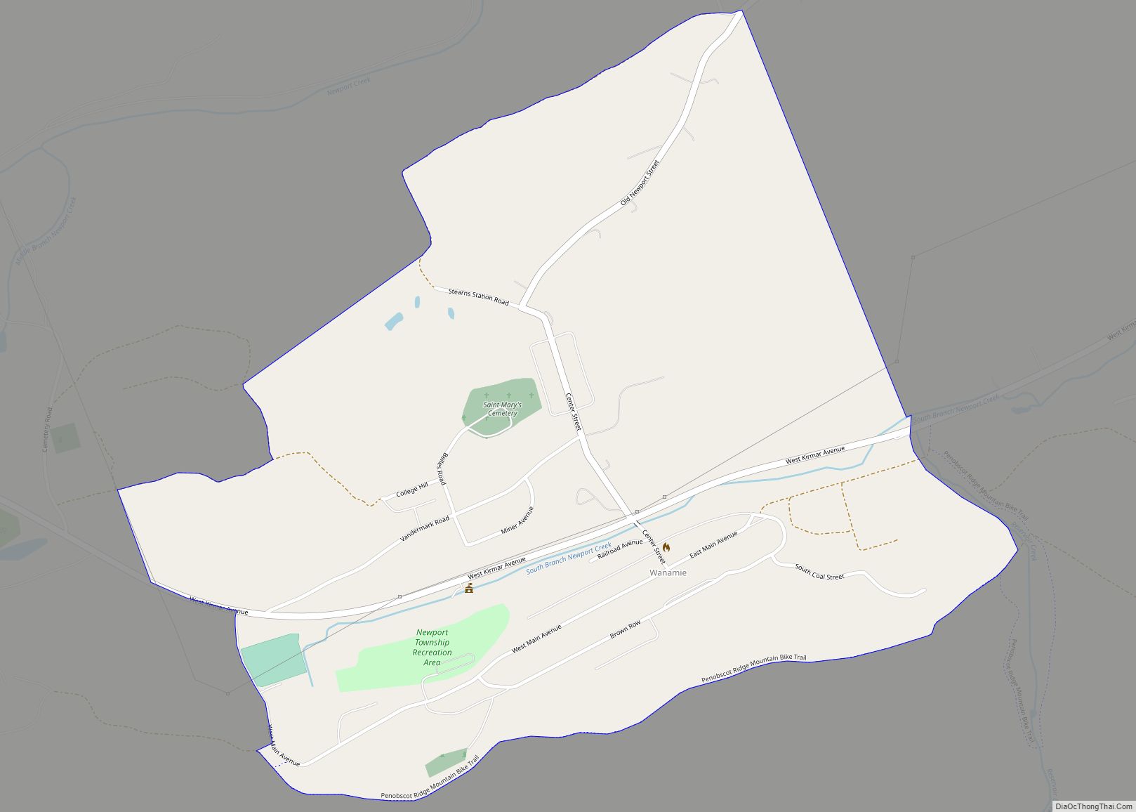 Map of Wanamie CDP