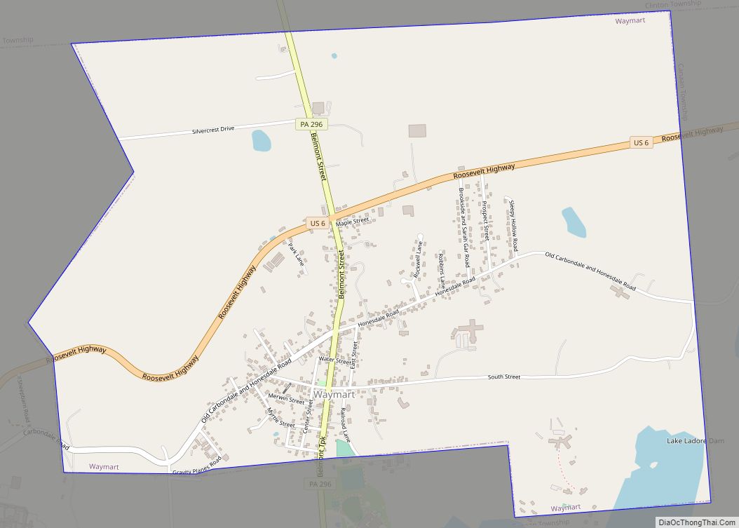 Map of Waymart borough