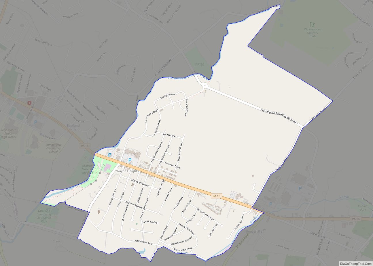 Map of Wayne Heights CDP