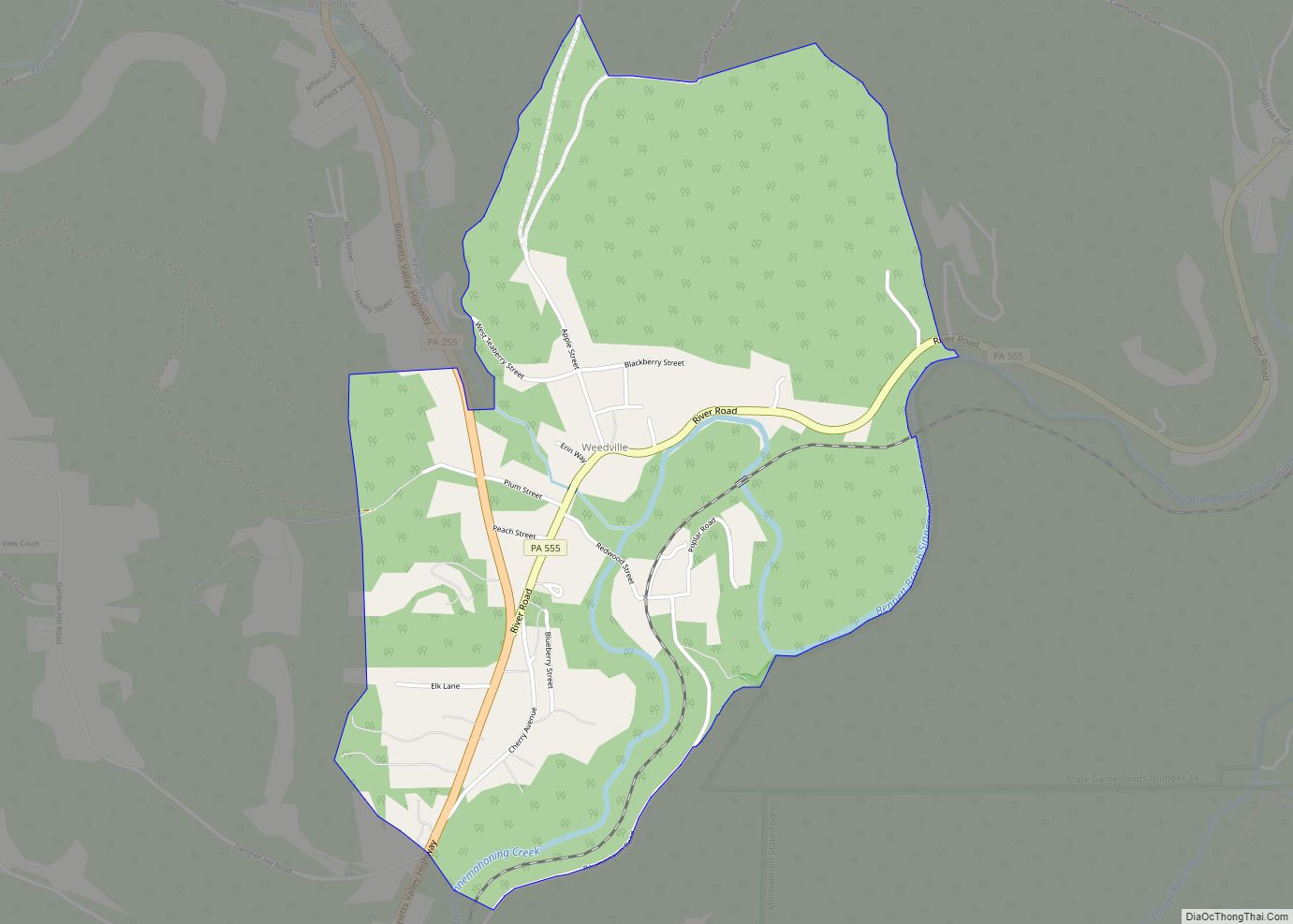 Map of Weedville CDP