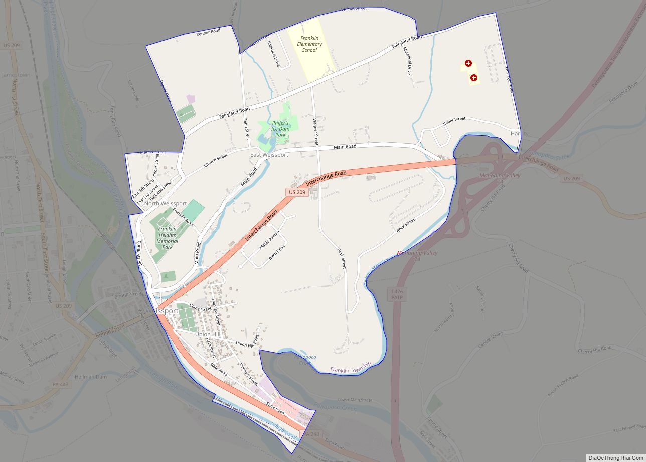 Map of Weissport East CDP