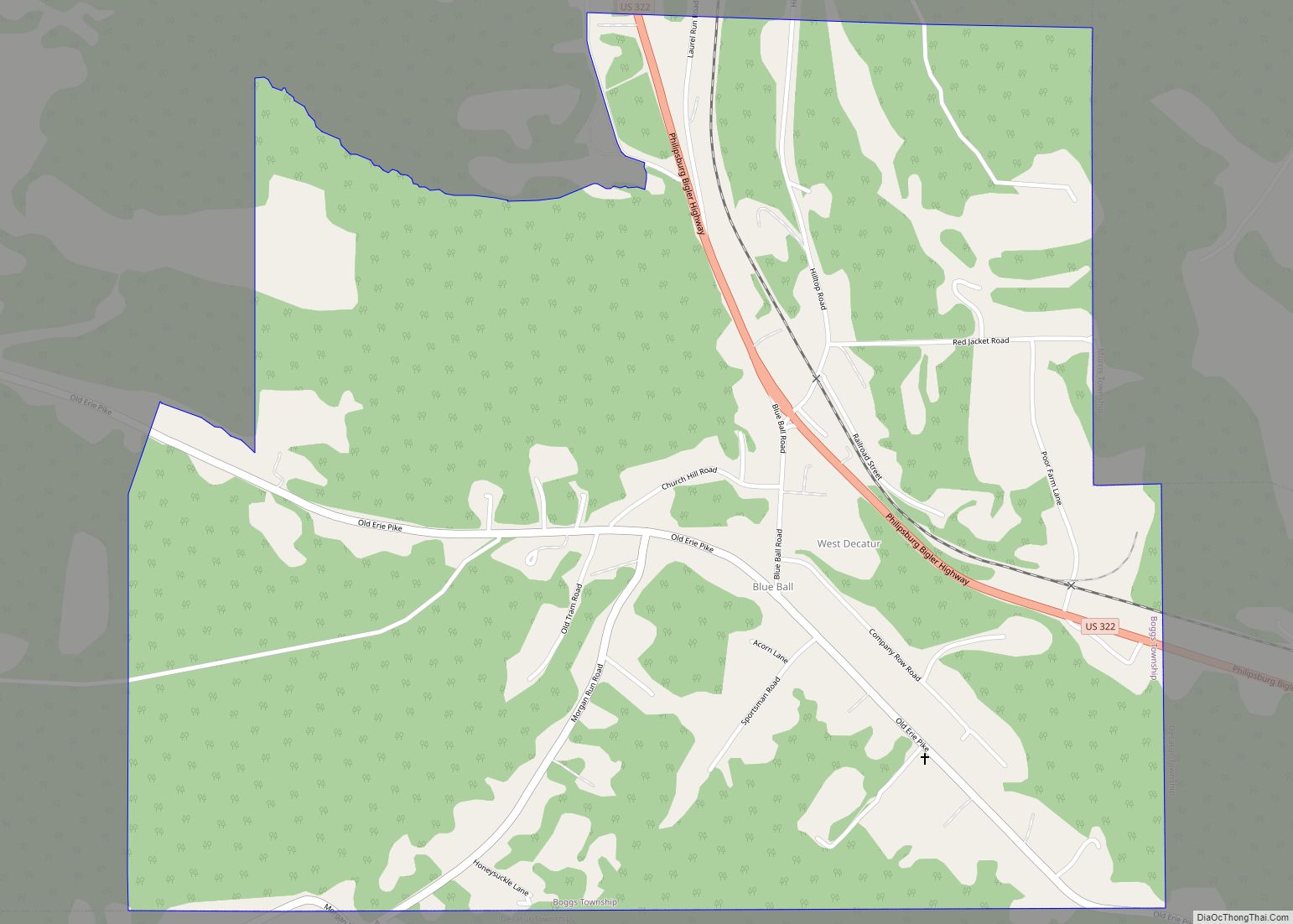 Map of West Decatur CDP