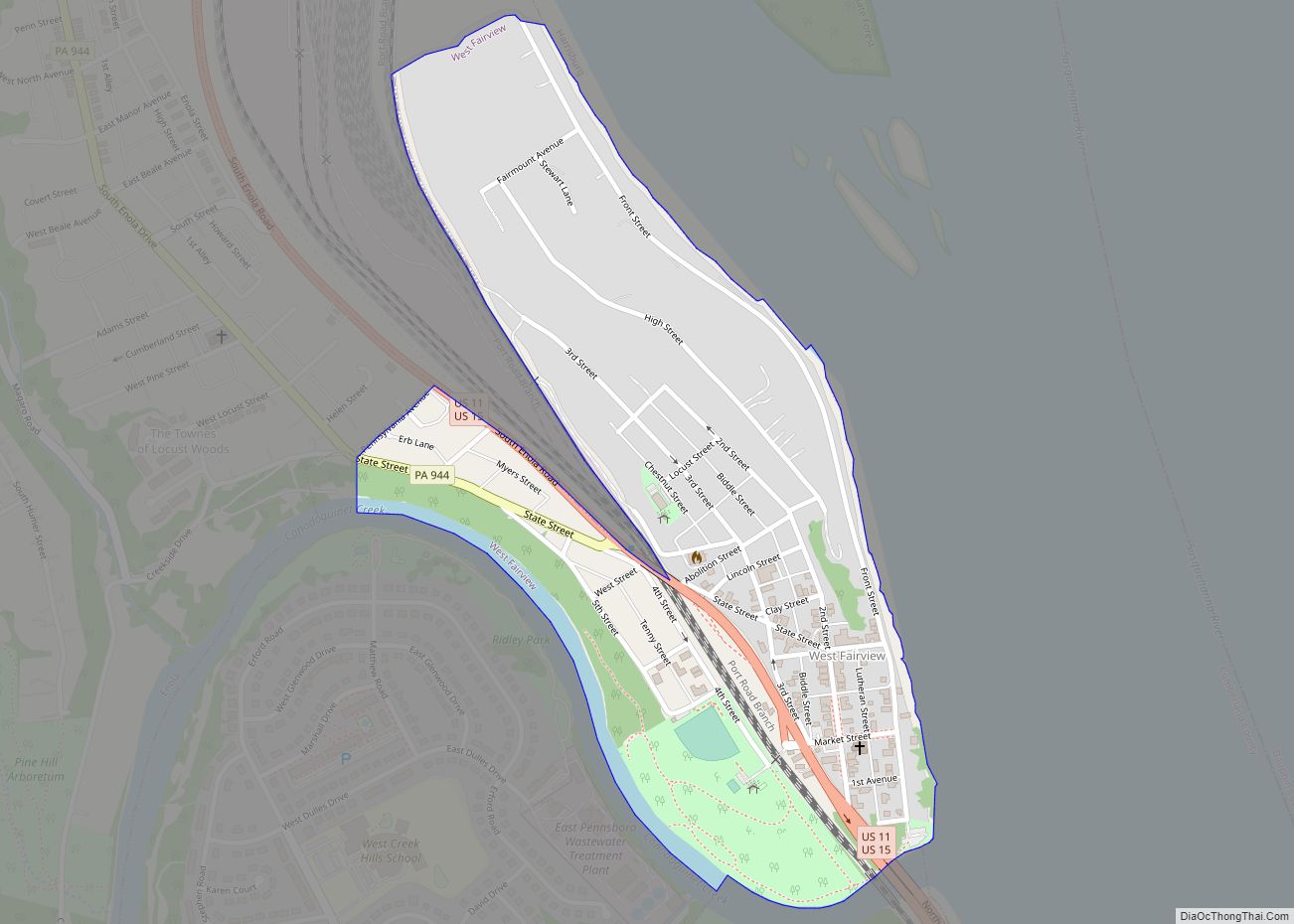 Map of West Fairview CDP