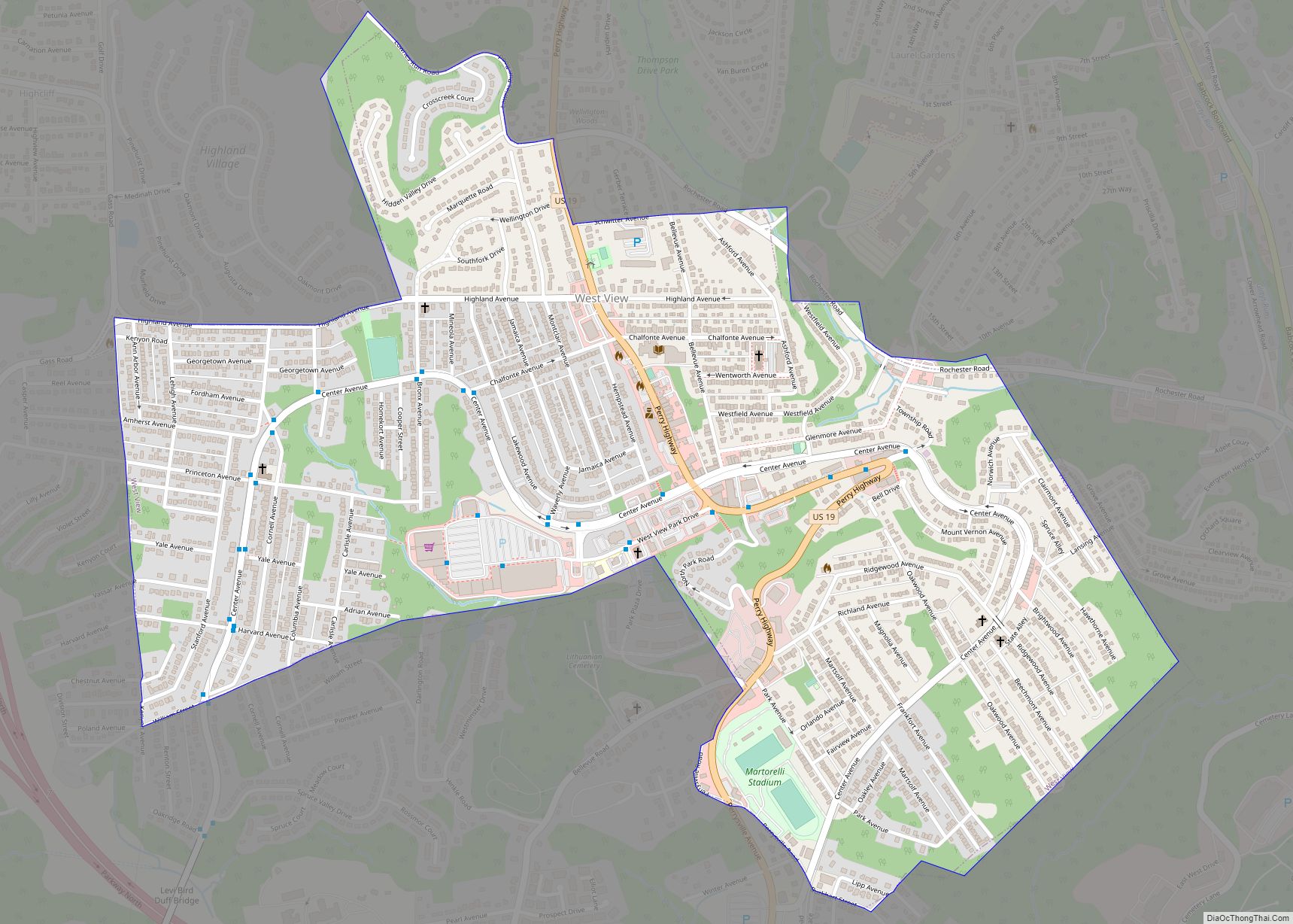 Map of West View borough