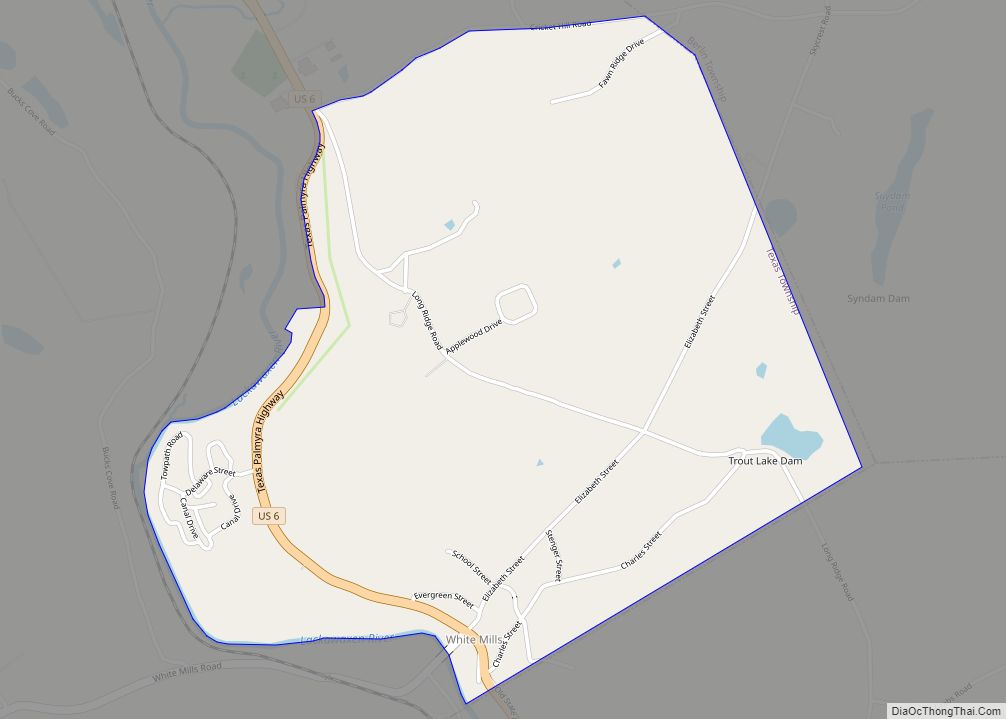 Map of White Mills CDP