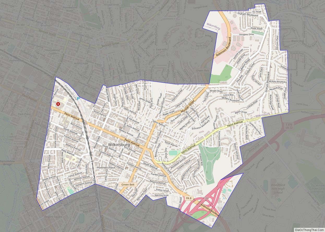 Map of Wilkinsburg borough