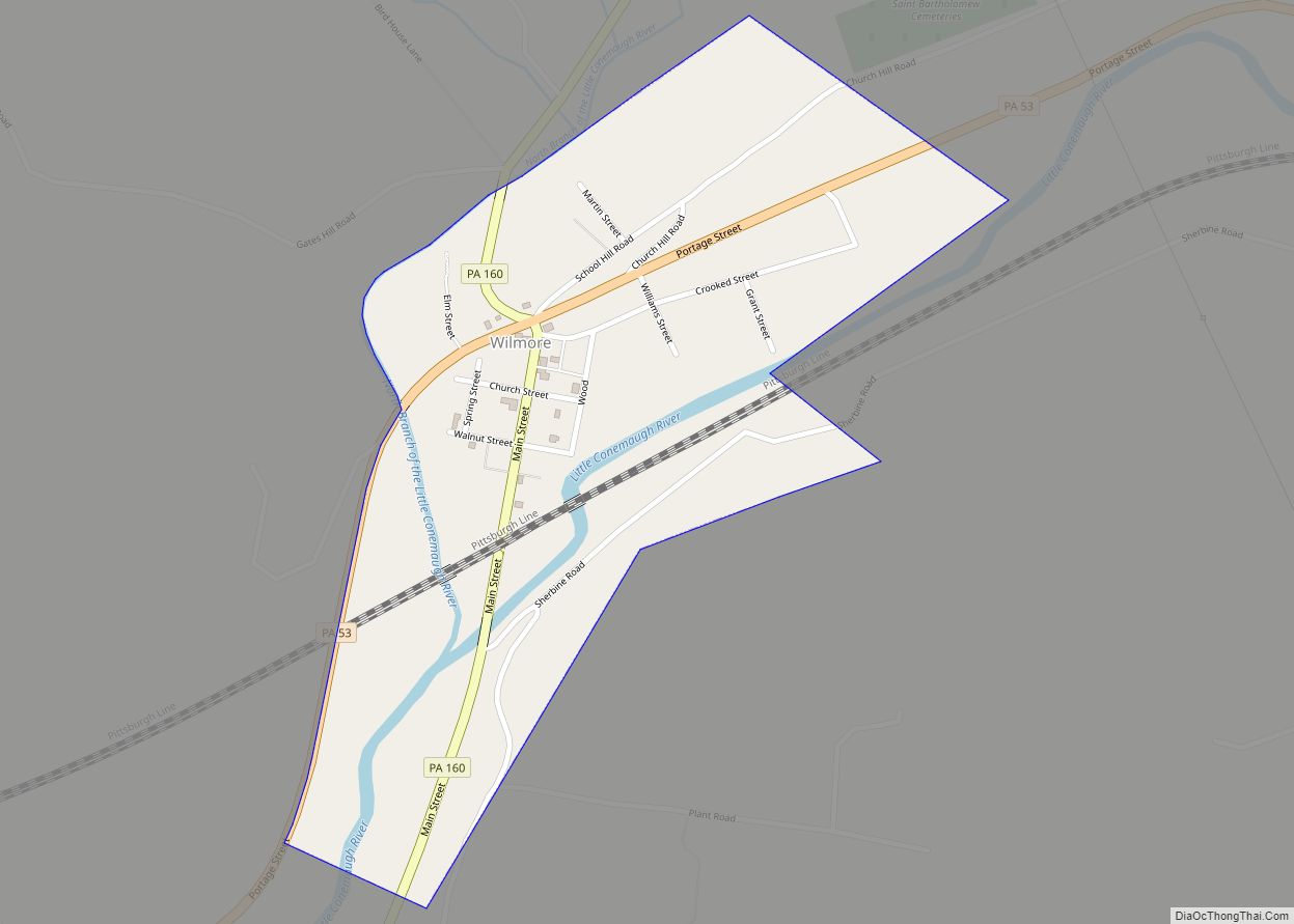 Map of Wilmore borough, Pennsylvania