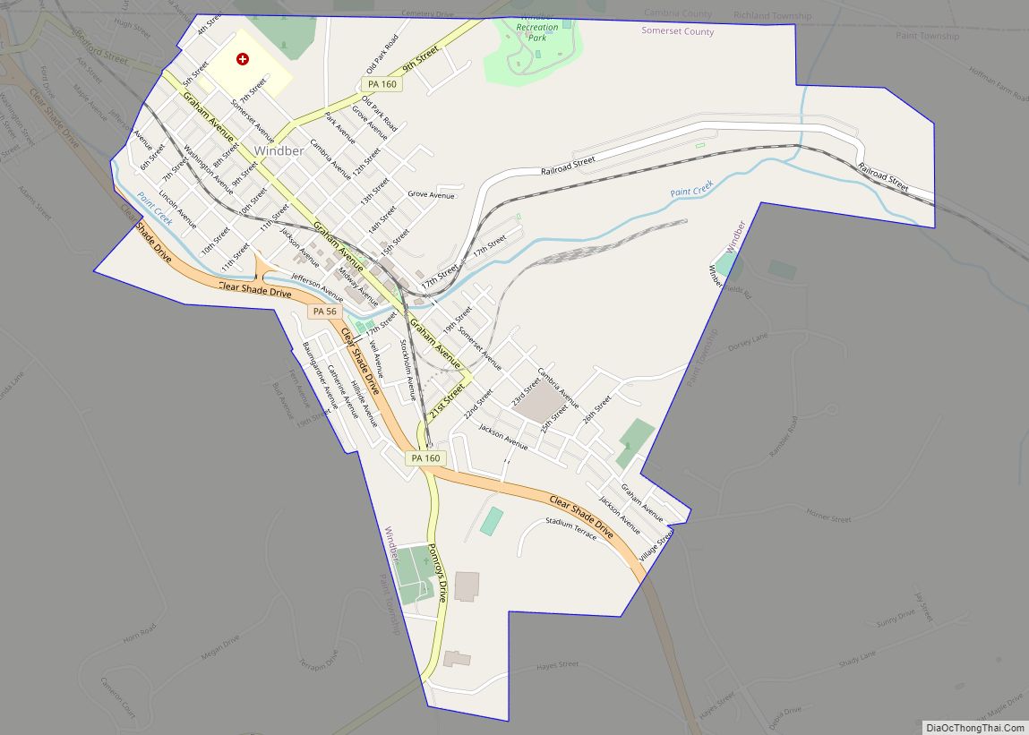 Map of Windber borough