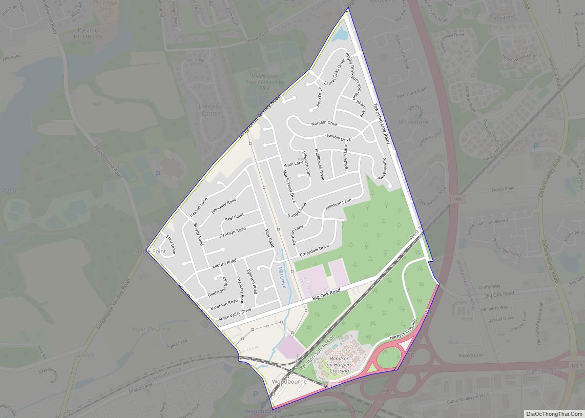 Map of Woodbourne CDP