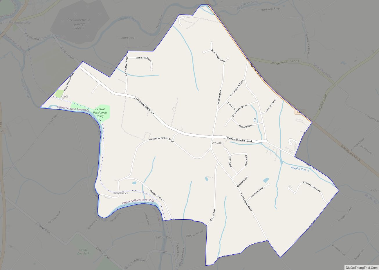 Map of Woxall CDP