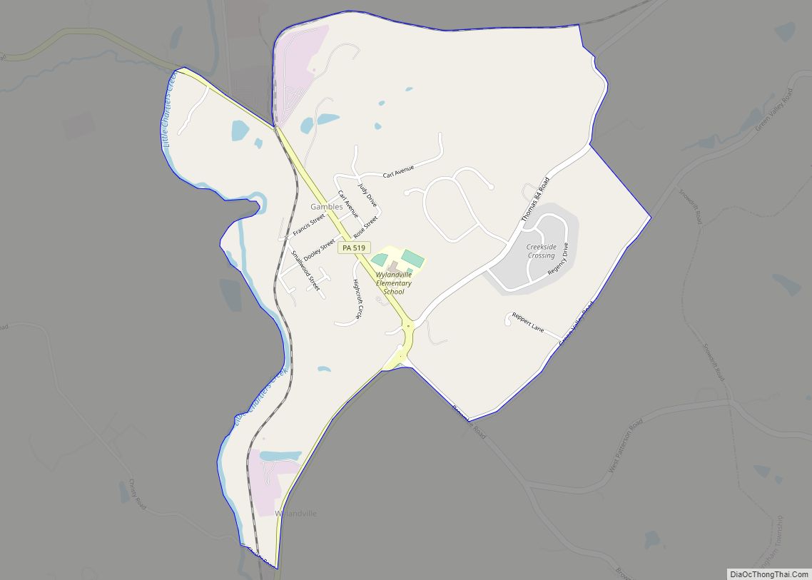 Map of Wylandville CDP