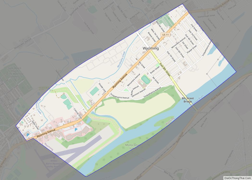 Map of Wyoming borough, Pennsylvania