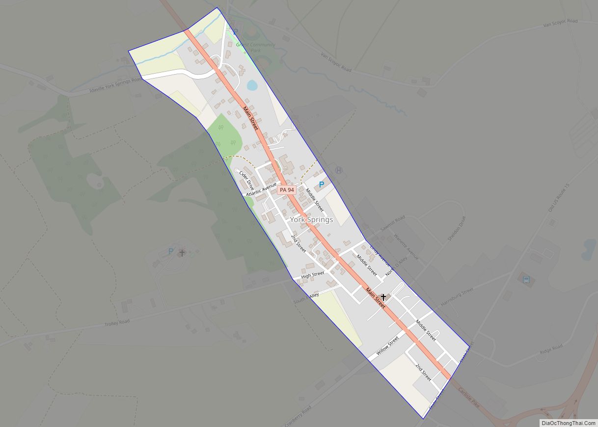 Map of York Springs borough