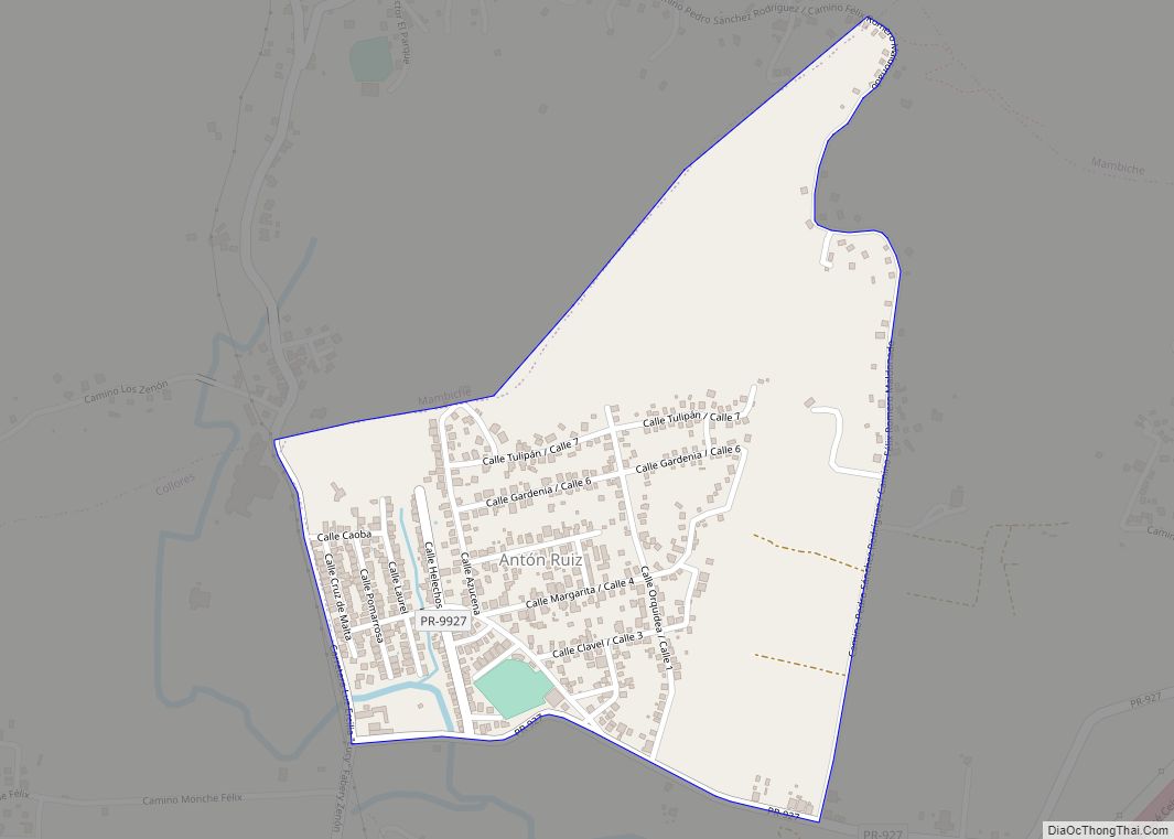 Map of Antón Ruíz comunidad