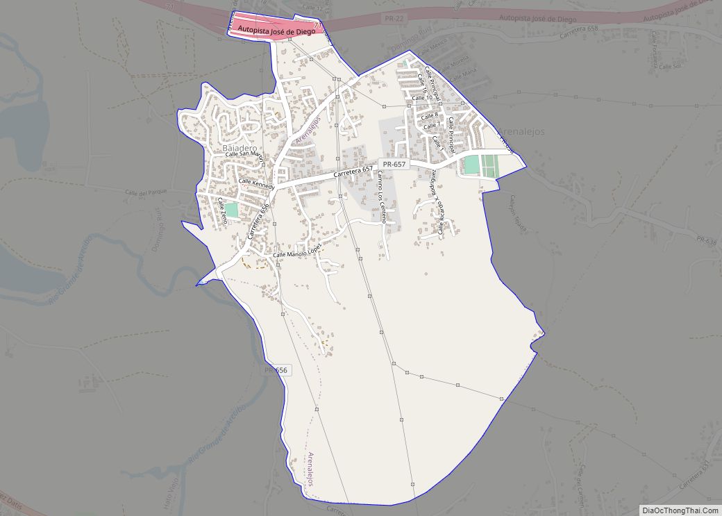 Map of Bajadero comunidad