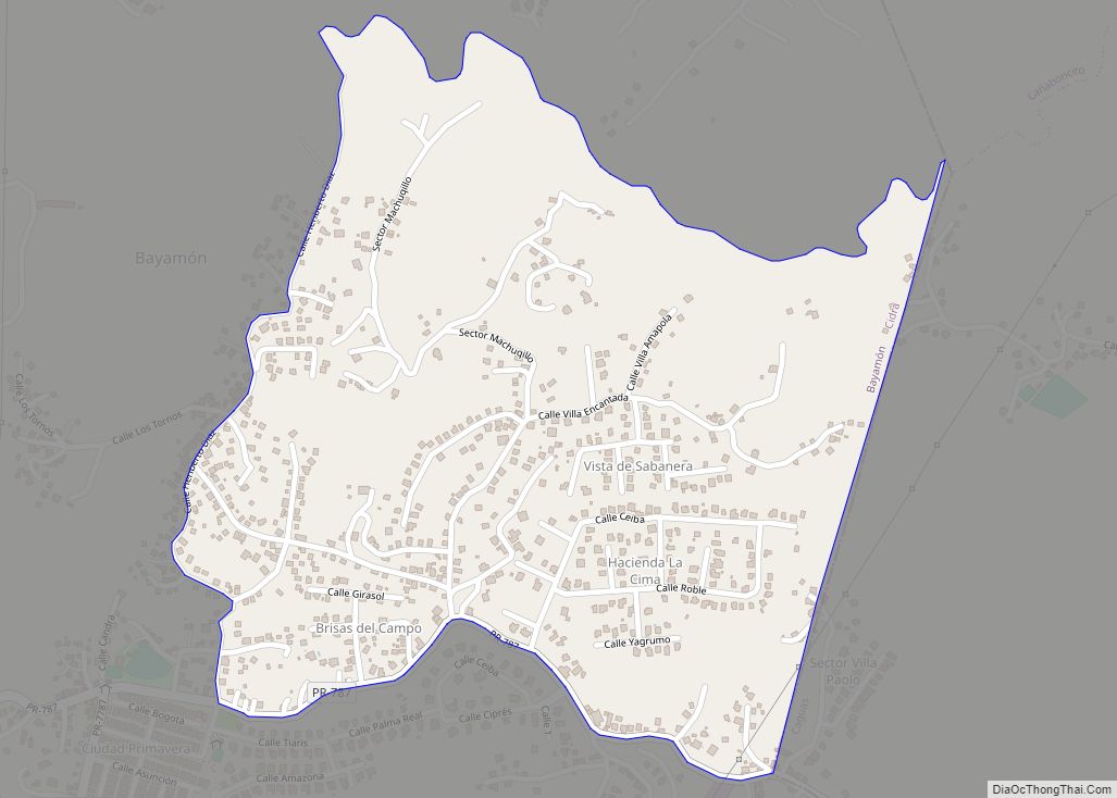 Map of Bayamón comunidad