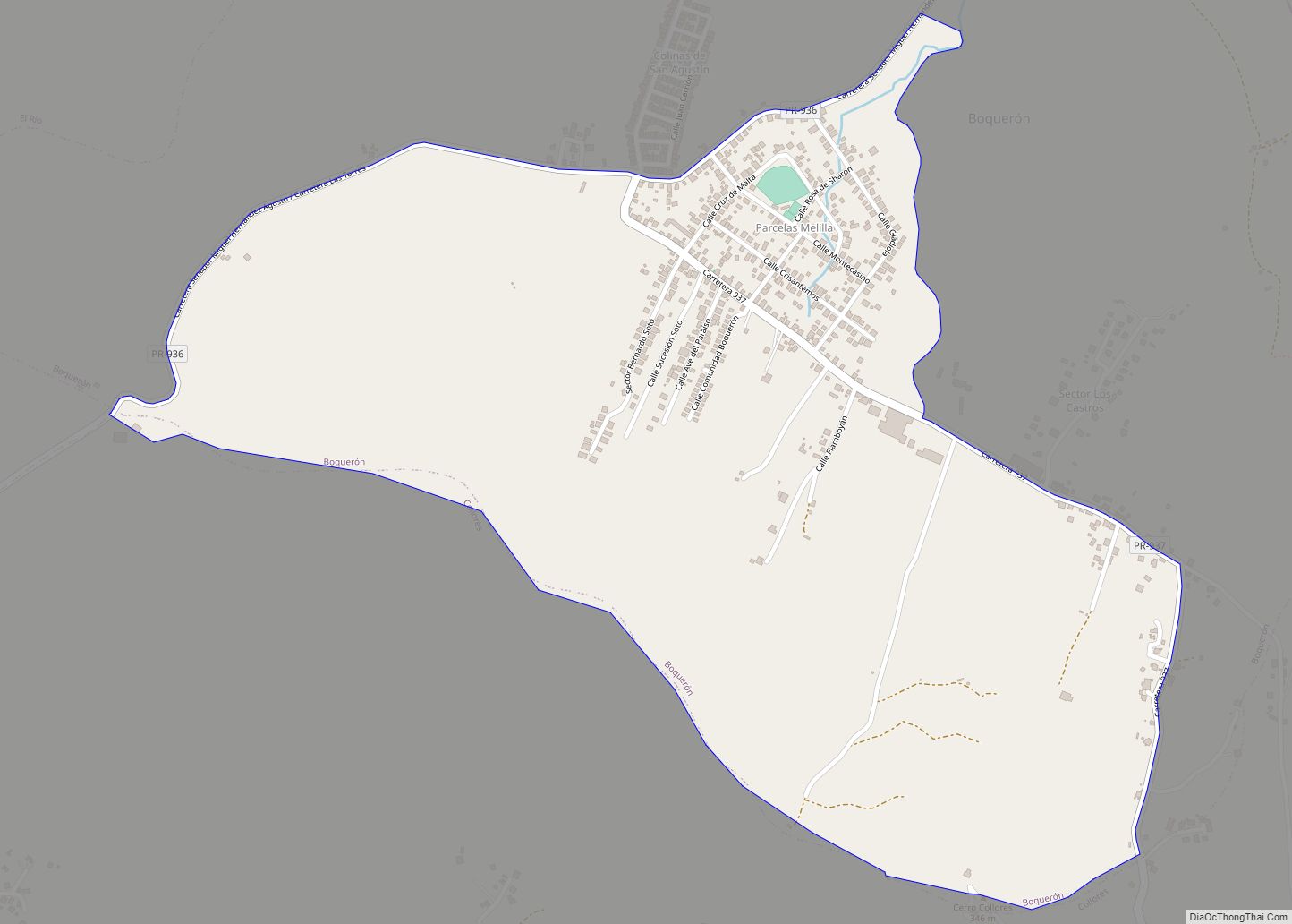 Map of Boquerón comunidad