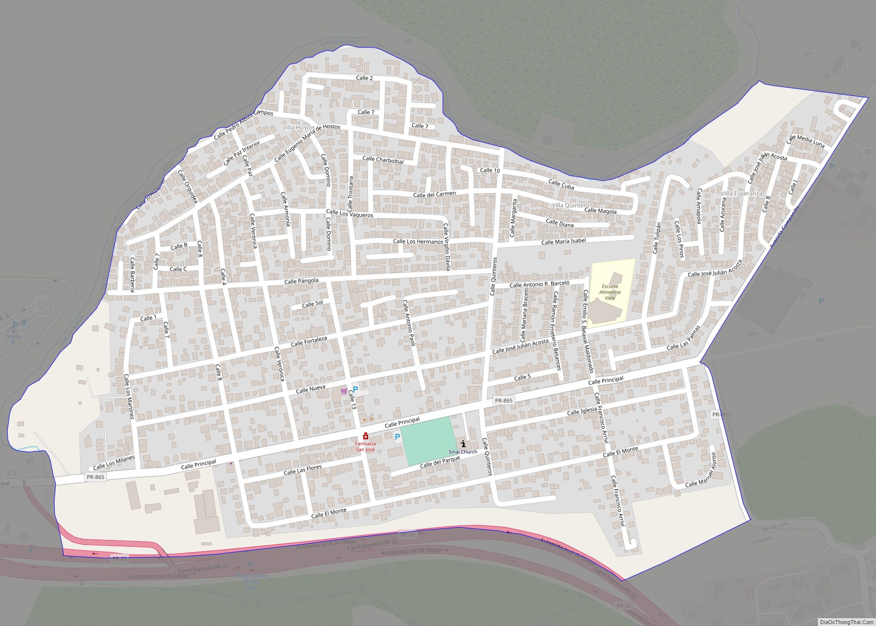 Map of Campanilla comunidad
