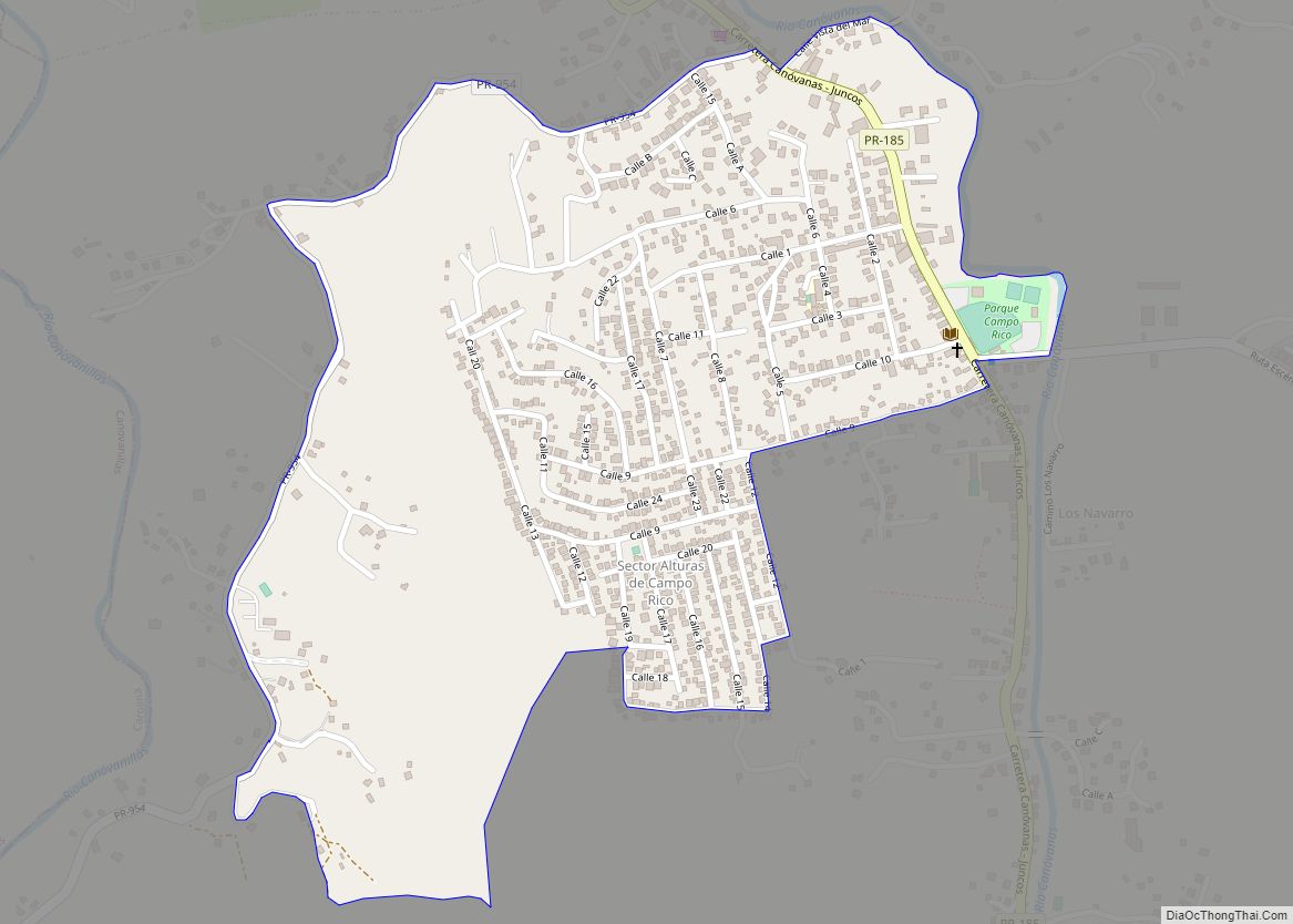 Map of Campo Rico comunidad