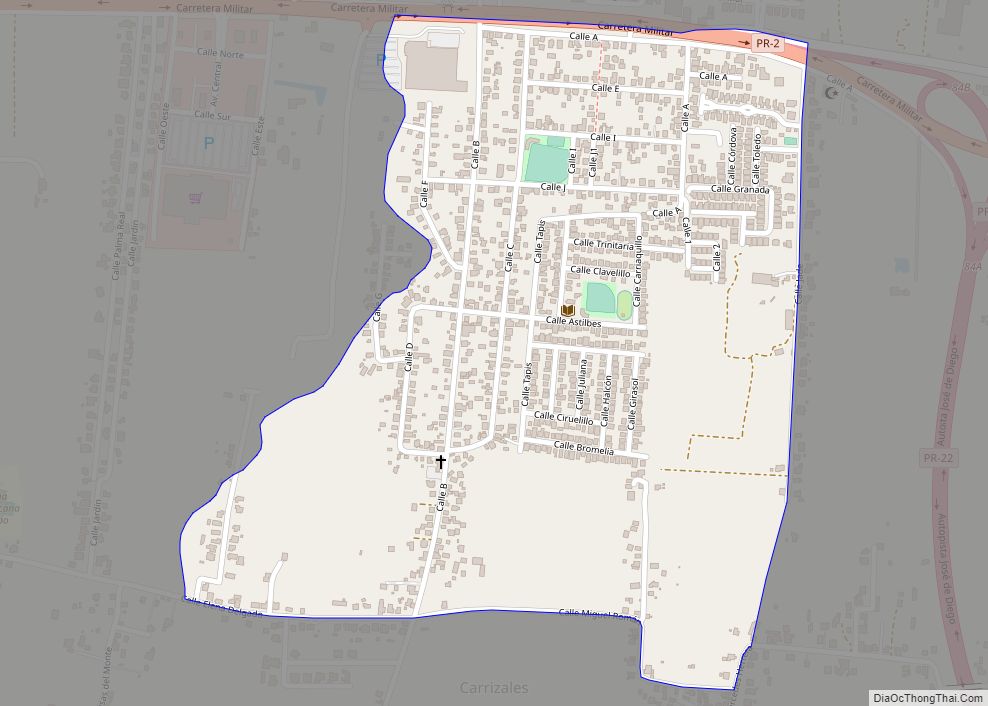 Map of Carrizales comunidad