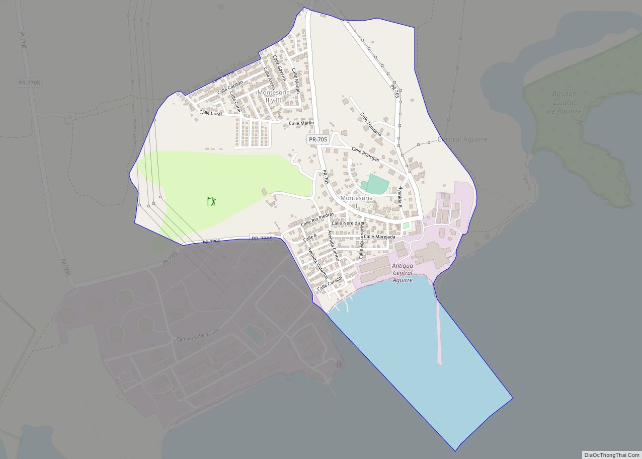 Map of Central Aguirre comunidad