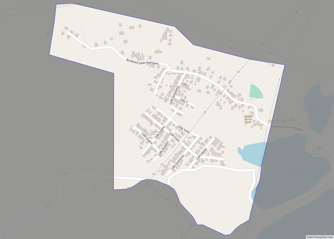 Map of Cerrillos Hoyos comunidad