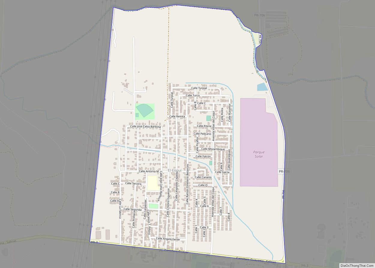 Map of Coquí comunidad