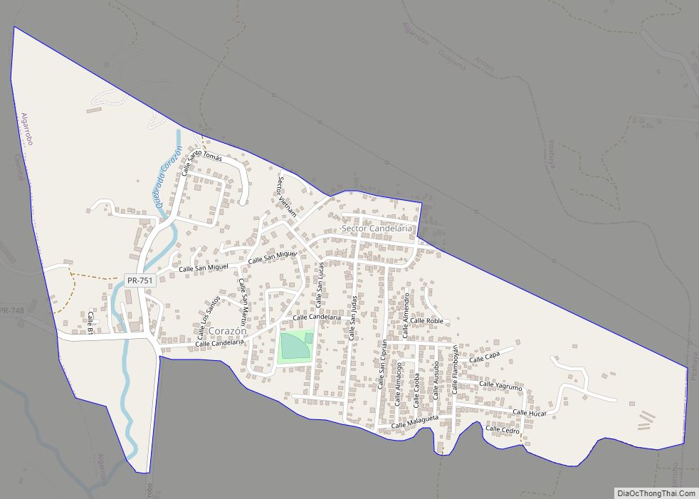 Map of Corazón comunidad
