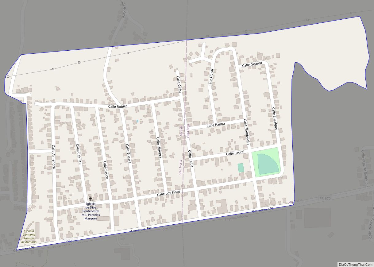 Map of Coto Norte comunidad