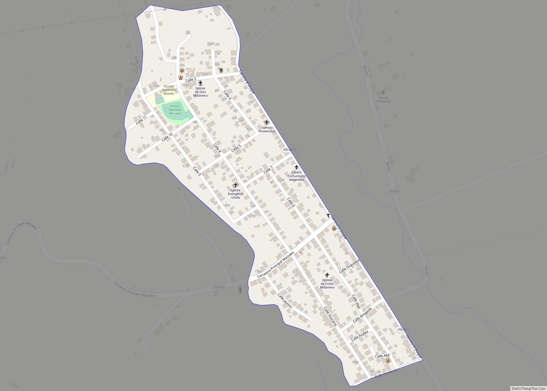 Map of Duque comunidad