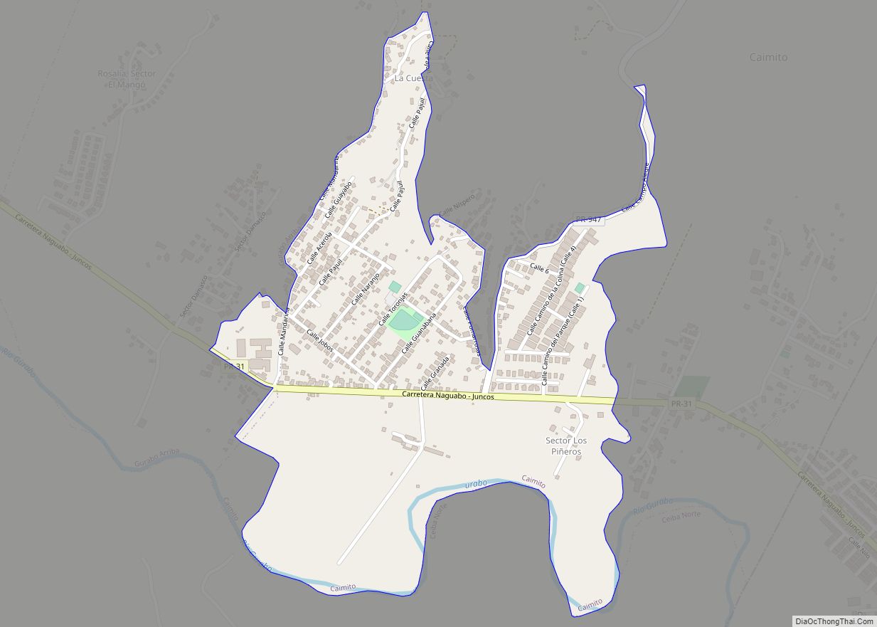 Map of El Mangó comunidad