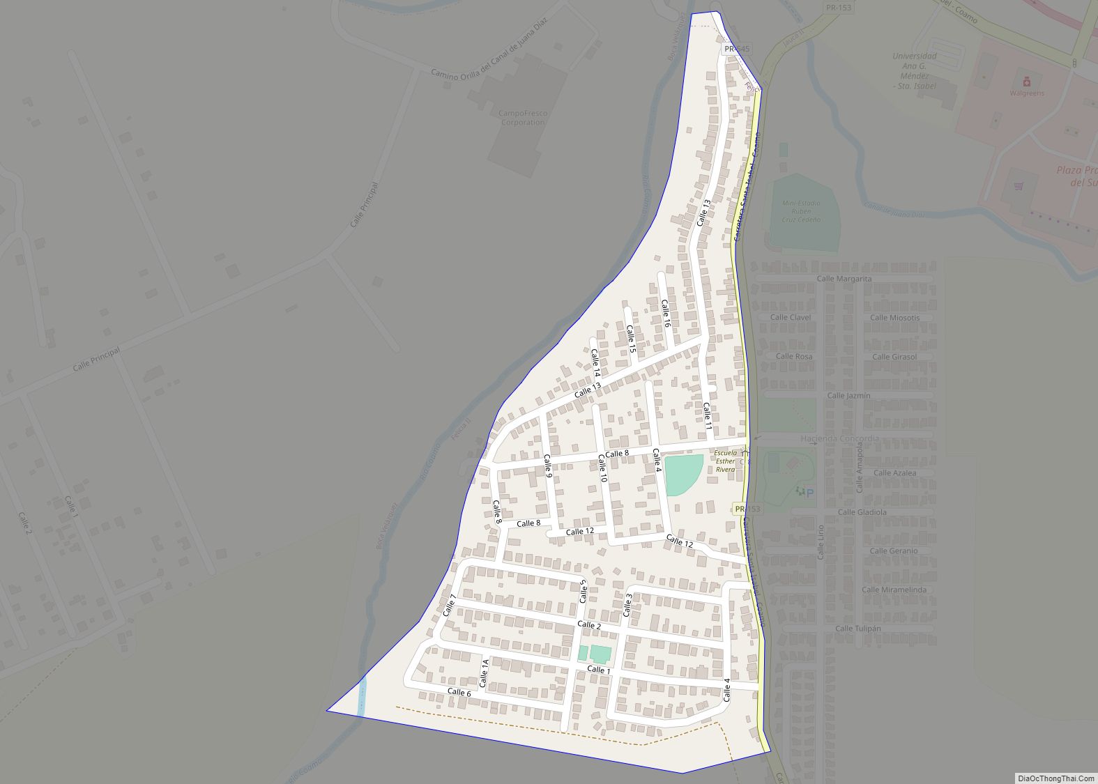 Map of El Ojo comunidad