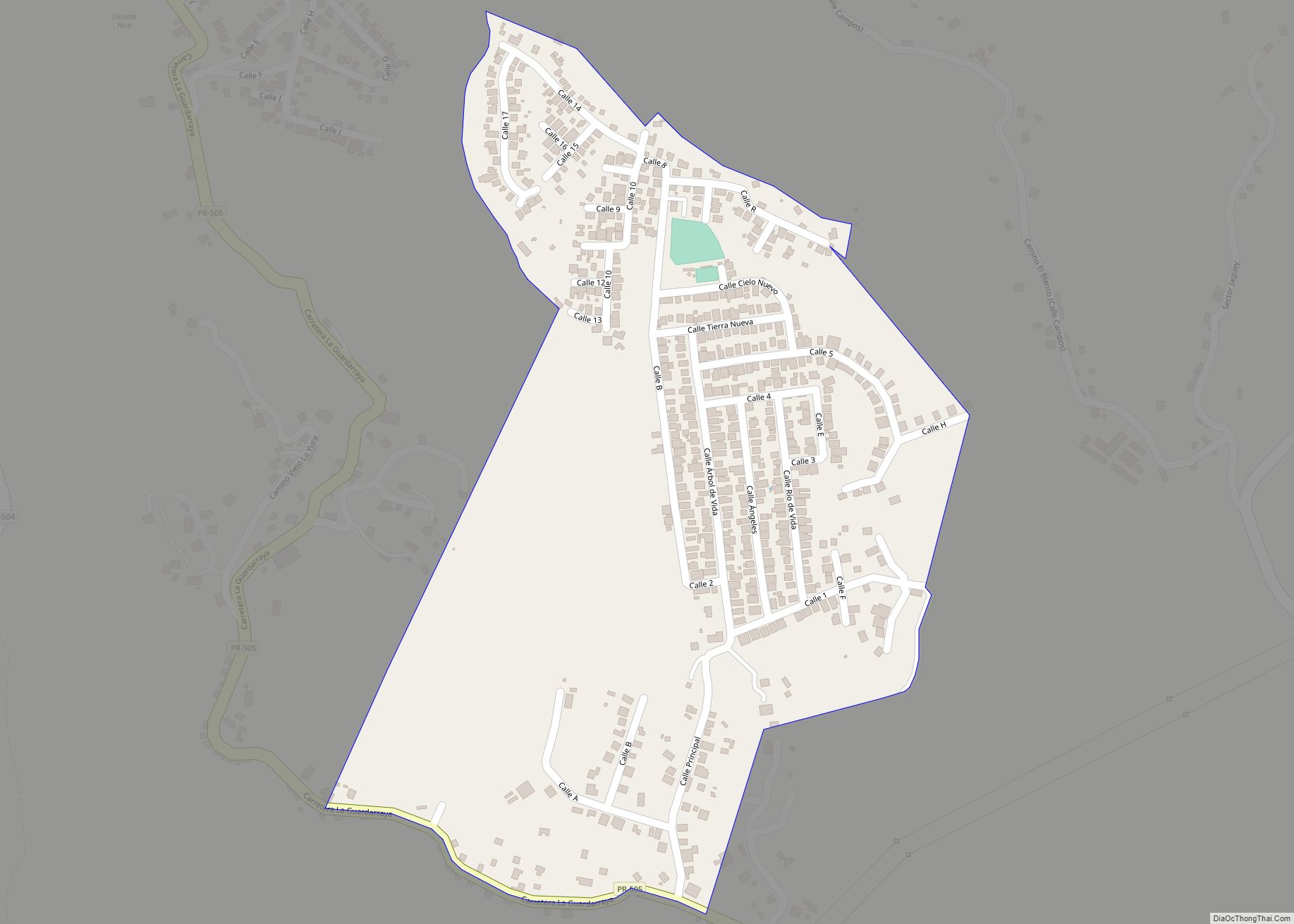 Map of El Paraiso comunidad