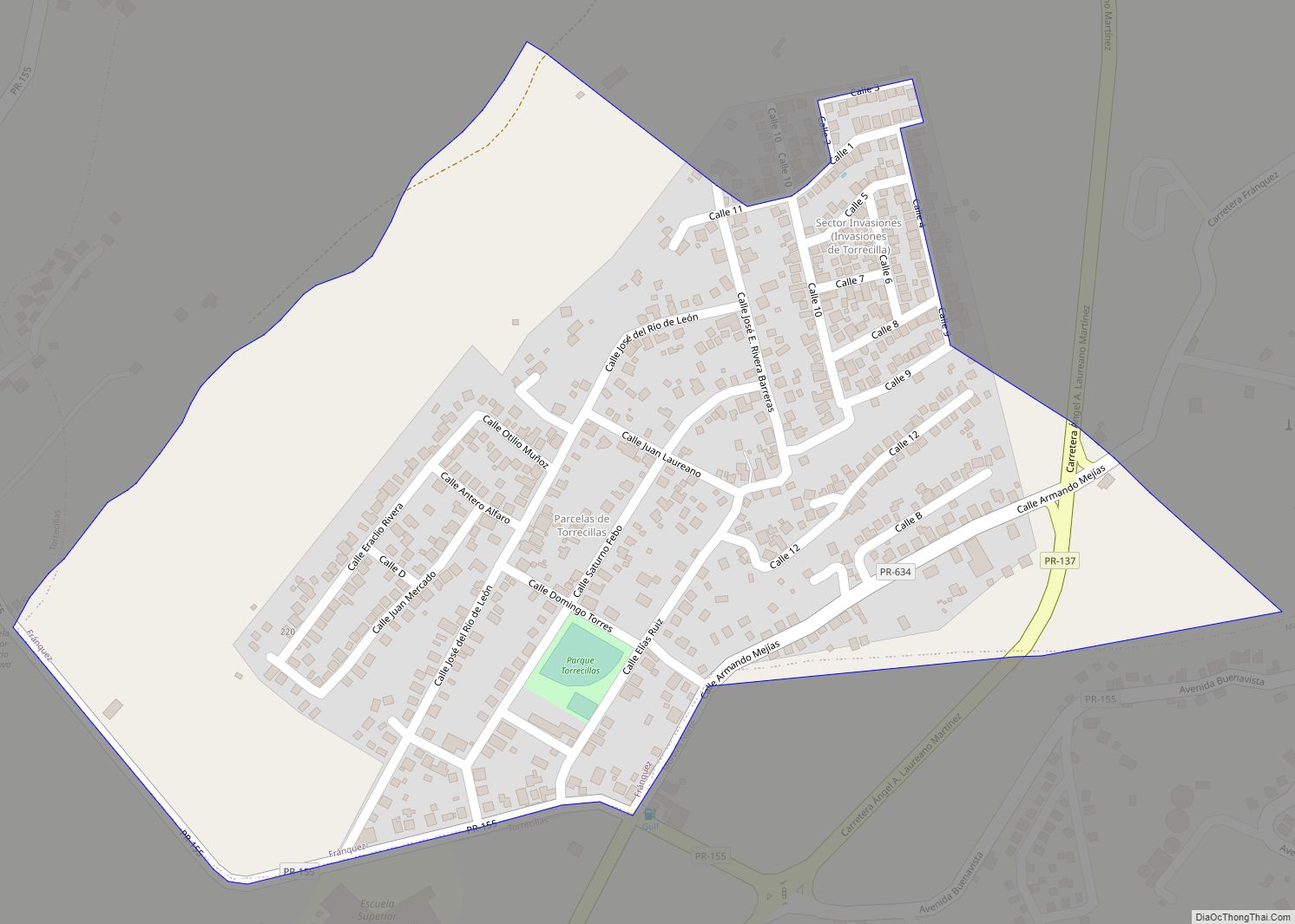 Map of Fránquez comunidad